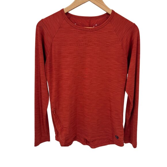 Mountain Hardwear Long Sleeve Crew Shirt Womens‎ Medium Rust Polyester - Picture 1 of 10